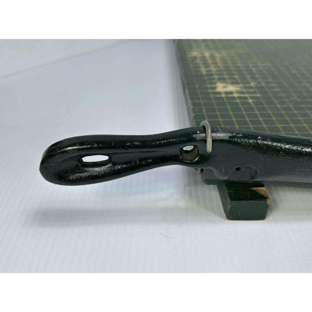 Vintage Guillotine Paper Cutter Cast Iron Handle MCM
